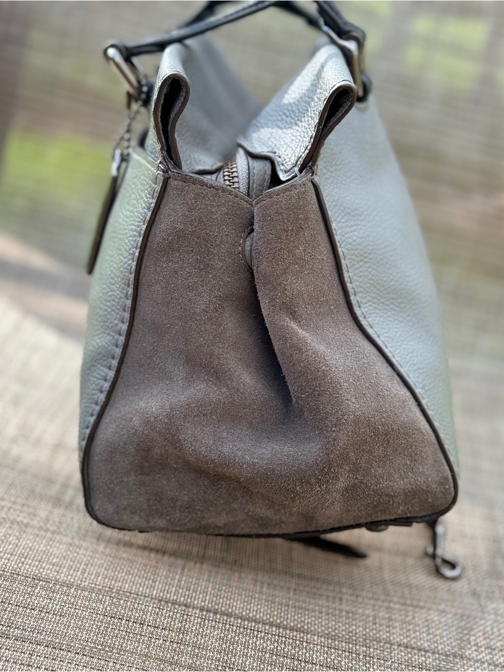 Coach Colorblock Mixed Leather Fulton Satchel - Picture 3 of 10